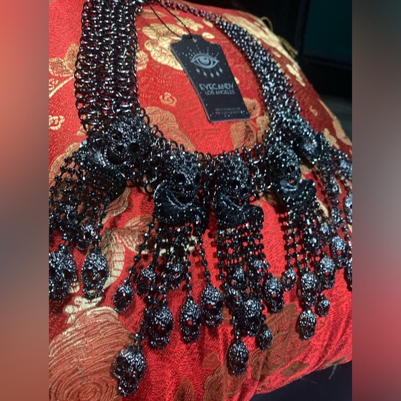 Eye Candy Skull Statement Necklace New With Tags & Box - Picture 3 of 8